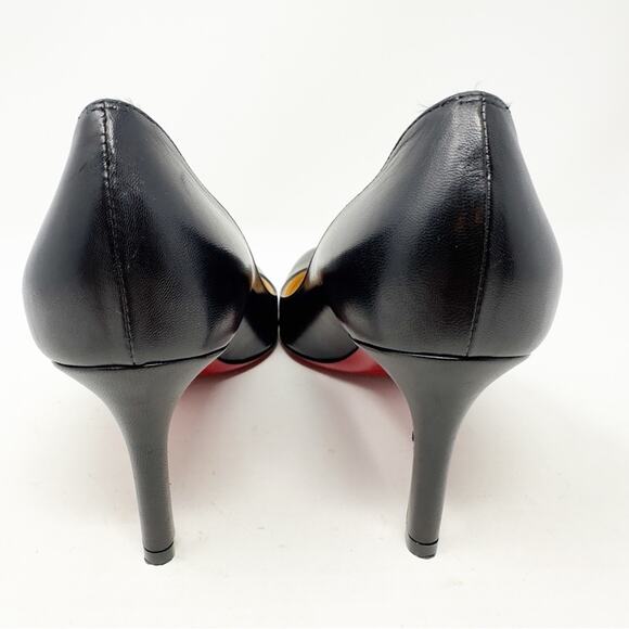 Christian Louboutin Simple Pump 70 Black Leather Heels EU 37 - Picture 3 of 9